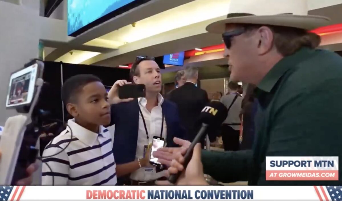 Mike Lindell yelling at Knowa De Brasco